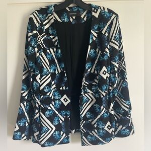 MINKPINK Black and Blue Geometric Blazer